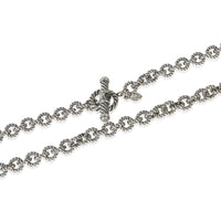David Yurman Sterling Silver  Cable Rolo Chain Necklace sv