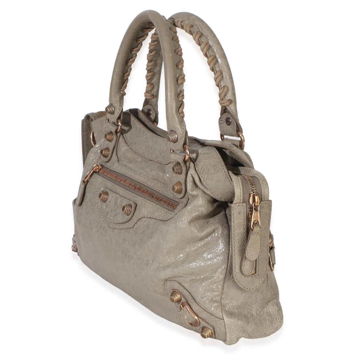 Balenciaga Light Grey Agneau Rose Gold Hardware Giant 12 Town Bag Handbag 2