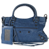 Balenciaga Bleu Cobalt Agneau Classic Hardware First Bag Handbag id