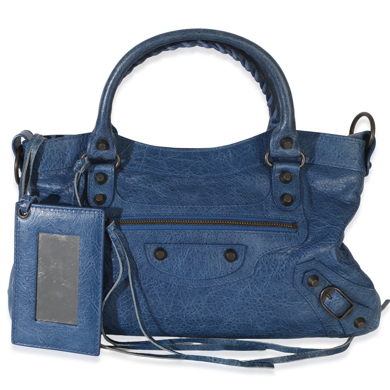 Balenciaga Bleu Cobalt Agneau Classic Hardware First Bag Handbag id