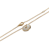 Cartier Yellow Gold Mother Of Pearl & Diamond Extra Small Model Amulette Pendant sv