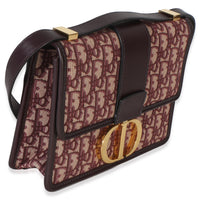 Christian Dior Burgundy Oblique 30 Montaigne Flap Handbag 3