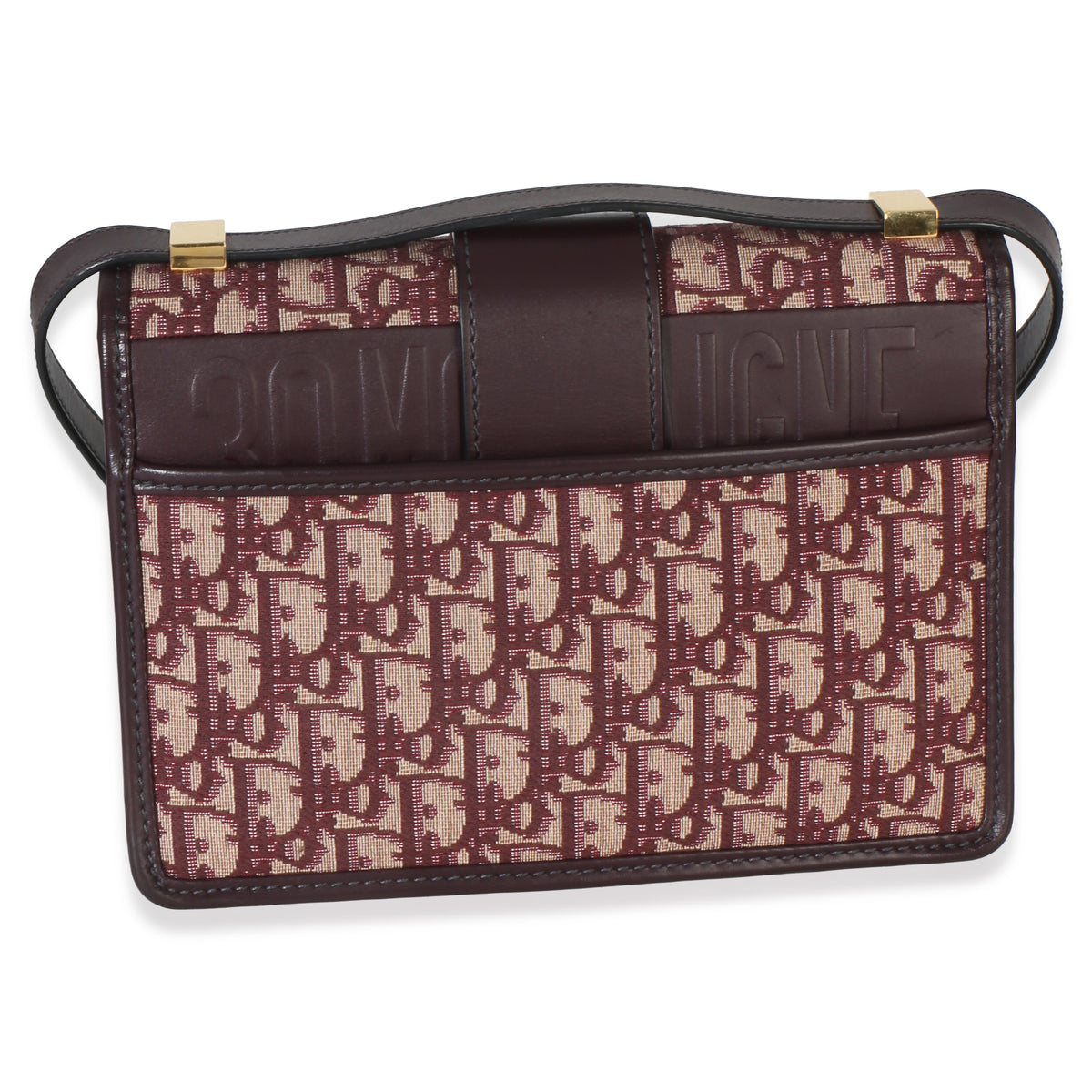 Christian Dior Burgundy Oblique 30 Montaigne Flap Handbag 4