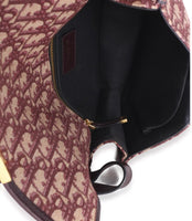 Christian Dior Burgundy Oblique 30 Montaigne Flap Handbag ad1