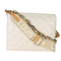 Louis Vuitton White Monogram Embossed Lambskin Coussin PM Handbag 4