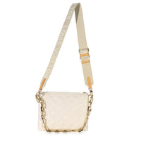 Louis Vuitton White Monogram Embossed Lambskin Coussin PM Handbag 8