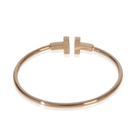 Tiffany & Co. Rose Gold Mother Of Pearl and Diamond Tiffany T Wire Bracelet bv