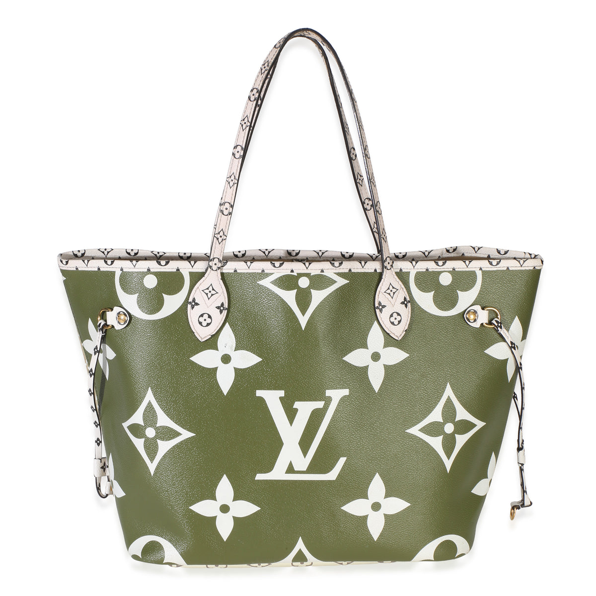Louis Vuitton Kaki Monogram Giant Neverfull MM Handbag fv