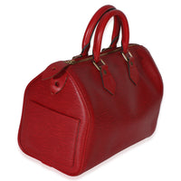 Louis Vuitton Red Epi Speedy 25 Handbag 3