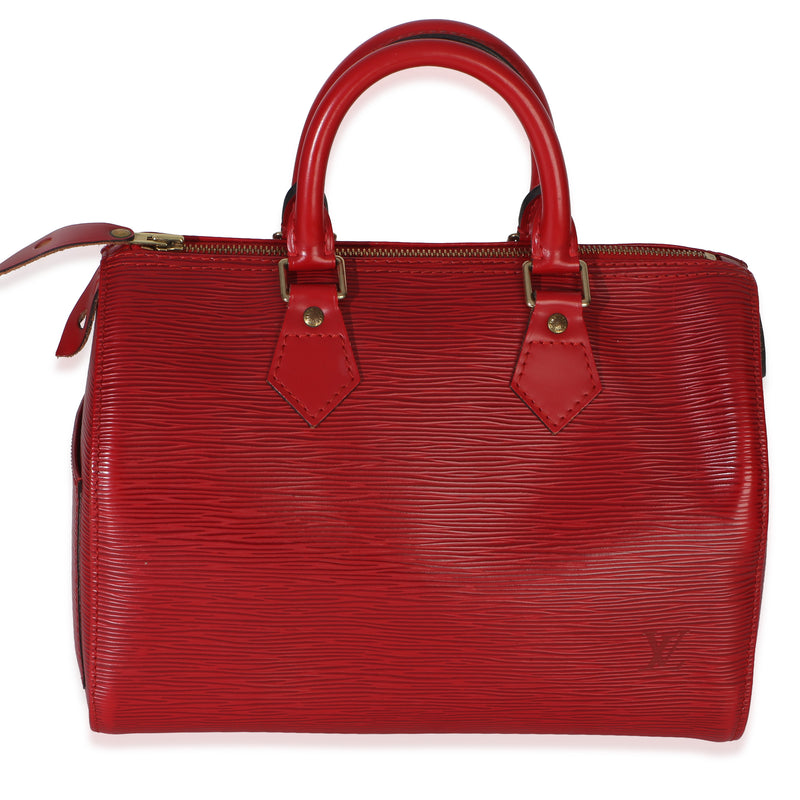 Louis Vuitton Red Epi Speedy 25 Handbag id