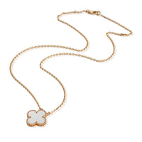 Van Cleef & Arpels Yellow Gold Mother Of Pearl Vintage Alhambra Pendant pv