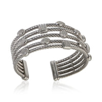 David Yurman Sterling Silver Diamond Confetti 5 Row Bracelet bv