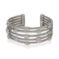 David Yurman Sterling Silver Diamond Confetti 5 Row Bracelet fv