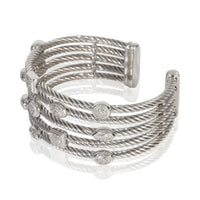 David Yurman Sterling Silver Diamond Confetti 5 Row Bracelet sv
