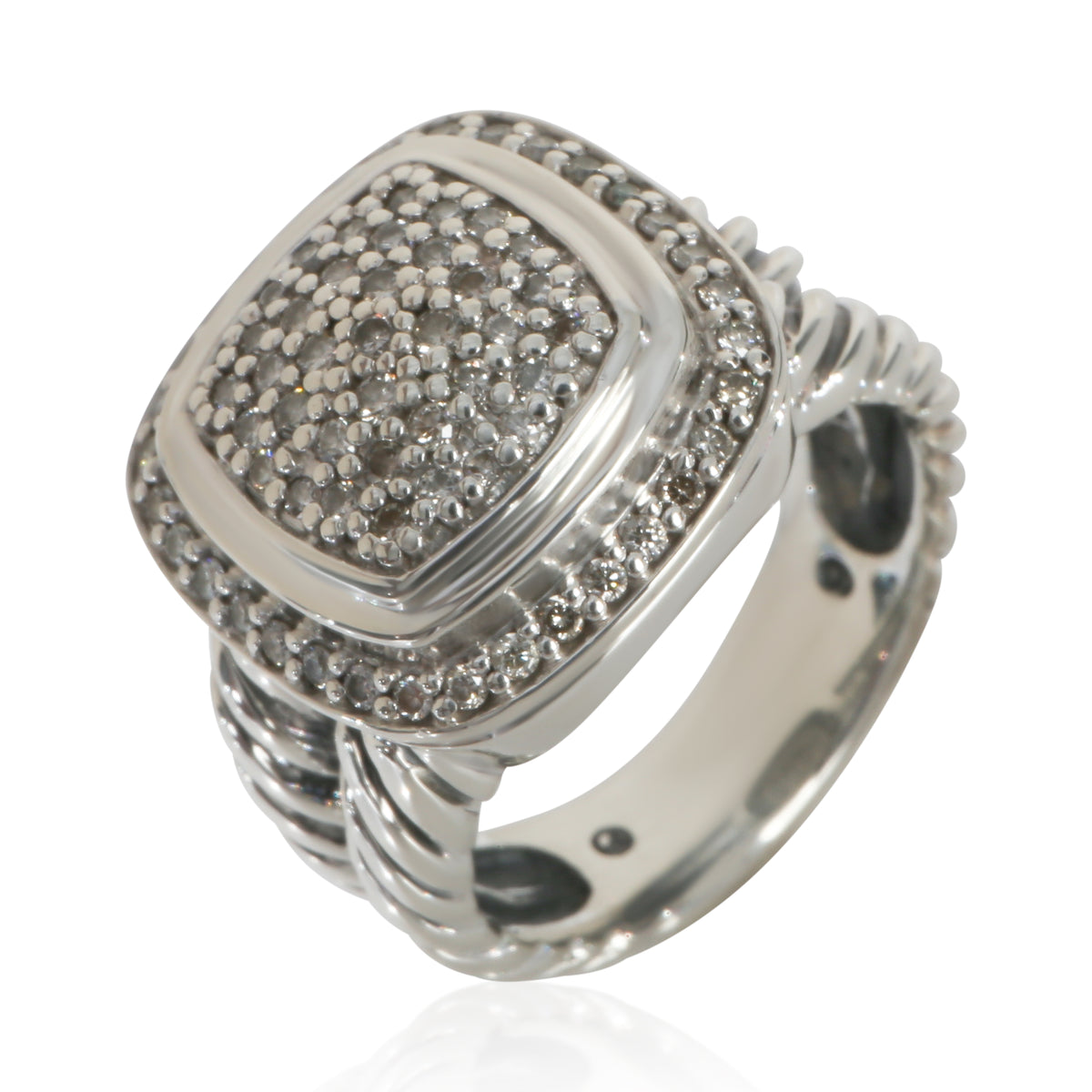 David Yurman Sterling Silver Diamond Albion Ring bv