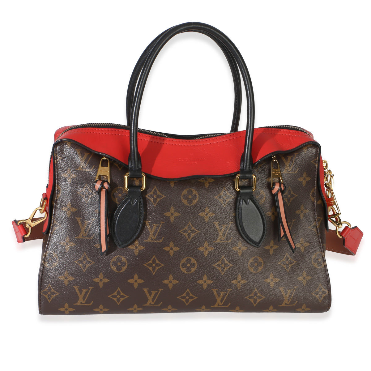 Louis Vuitton Pink Red Monogram Canvas Tuileries NM Handbag fv