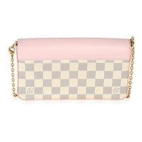 Louis Vuitton Rose Damier Azur Canvas Calfskin Felicie Pochette Handbag 4