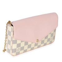 Louis Vuitton Rose Damier Azur Felicie Pochette Handbag 3
