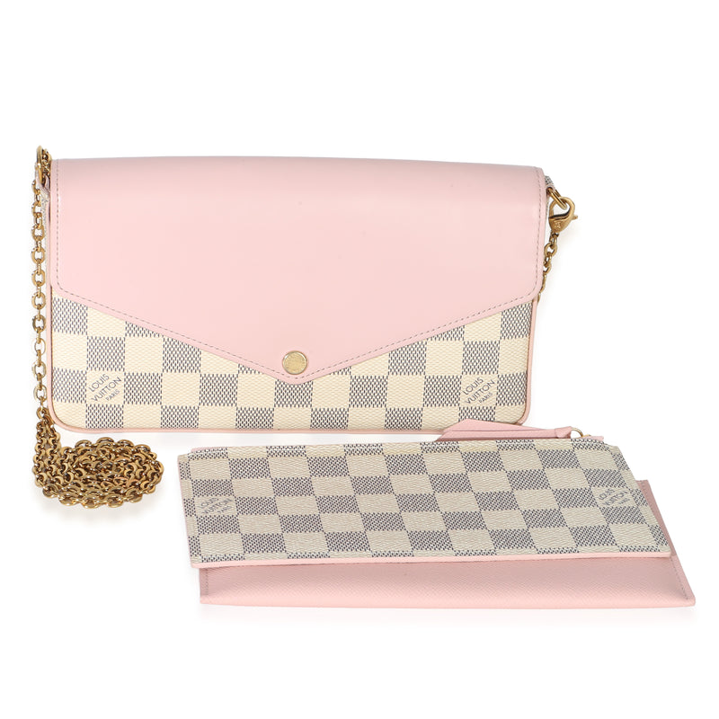 Louis Vuitton Rose Damier Azur Felicie Pochette Handbag id