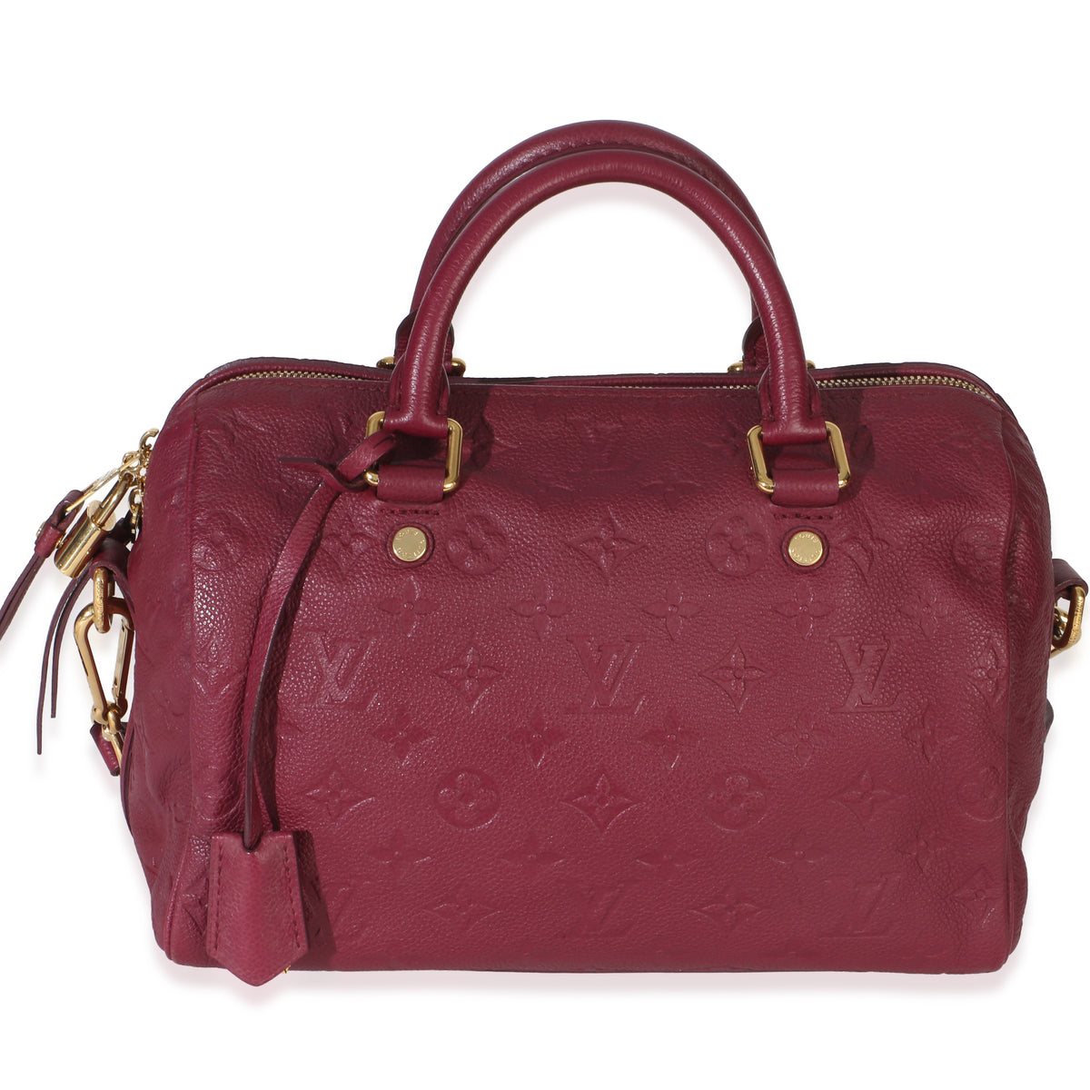 Louis Vuitton Aurore Monogram Empreinte Speedy Bandouliere 25 Handbag fv