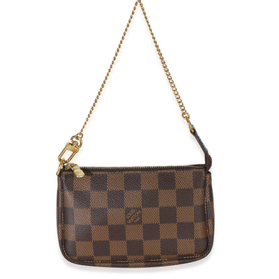 Louis Vuitton Damier Ebene Canvas Mini Pochette Accessories Handbag fv