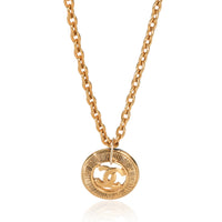 Chanel Gold Plated  Vintage Sunburst CC Pendant fv