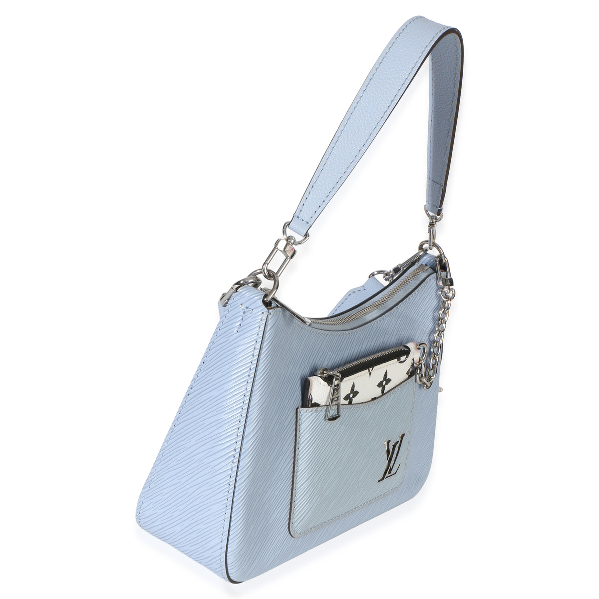Louis Vuitton Blue Epi Monogram Marelle Shoulder Handbag 3