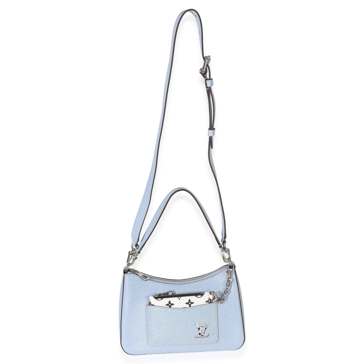 Louis Vuitton Blue Epi Monogram Marelle Shoulder Handbag 8