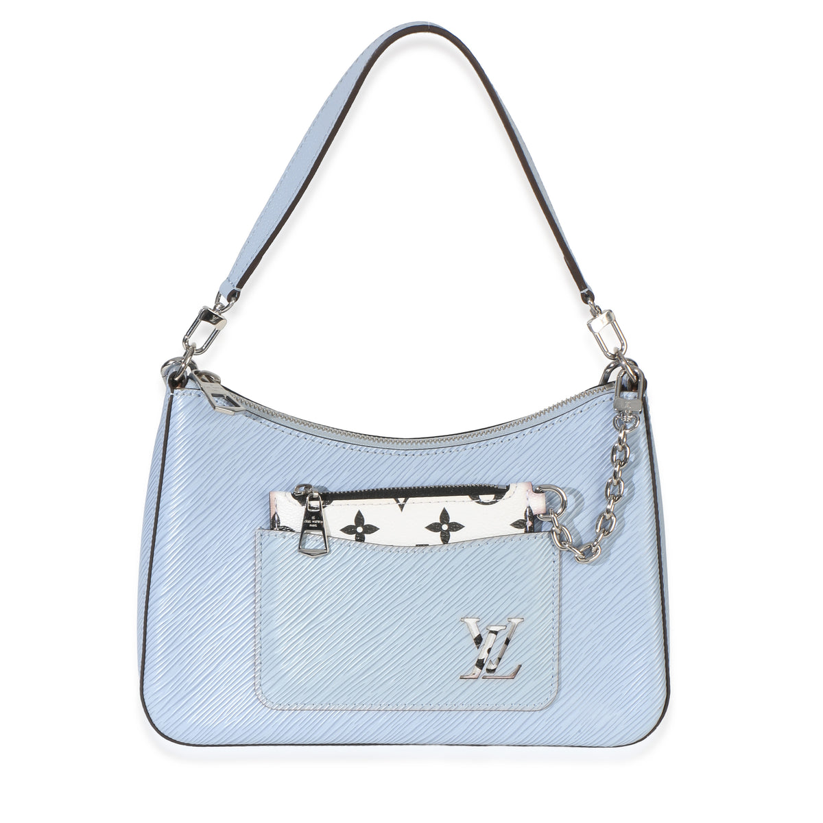 Louis Vuitton Blue Epi Monogram Marelle Shoulder Handbag fv