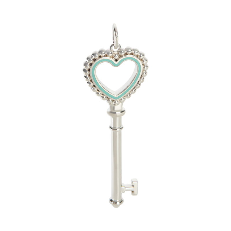 Tiffany & Co. Sterling Silver  Heart Key Pendant fv