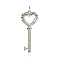 Tiffany & Co. Sterling Silver  Heart Key Pendant pv