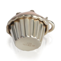 Tiffany & Co. Sterling Silver  Pink Enamel Cupcake Charm pv