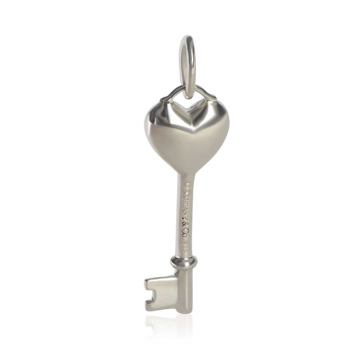 Tiffany & Co. Sterling Silver  Heart Key Pendant pv