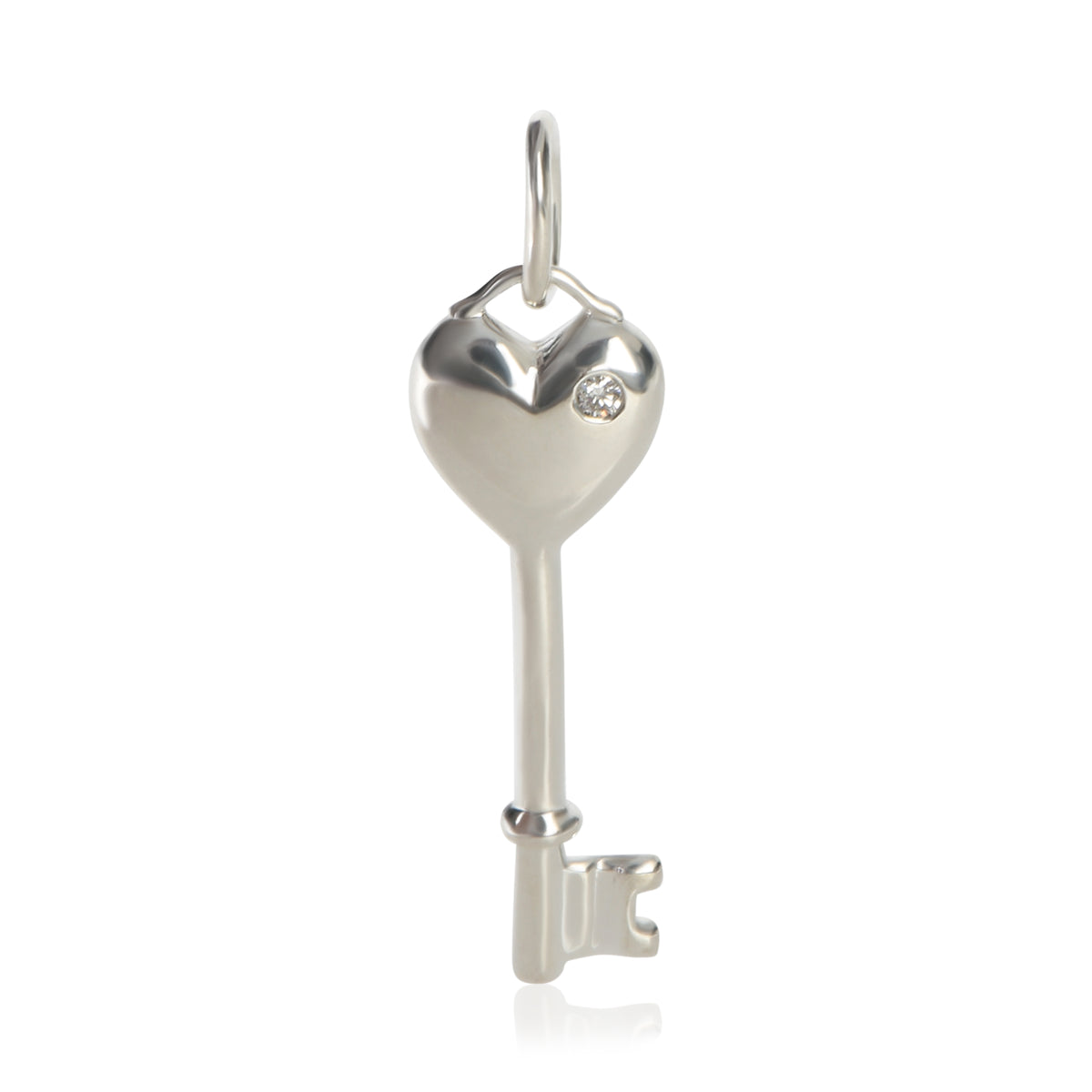 Tiffany & Co. Sterling Silver  Heart Key Pendant fv