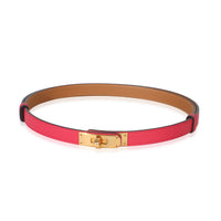 Hermès Rose Shocking Epsom Kelly 18 Belt GHW fv