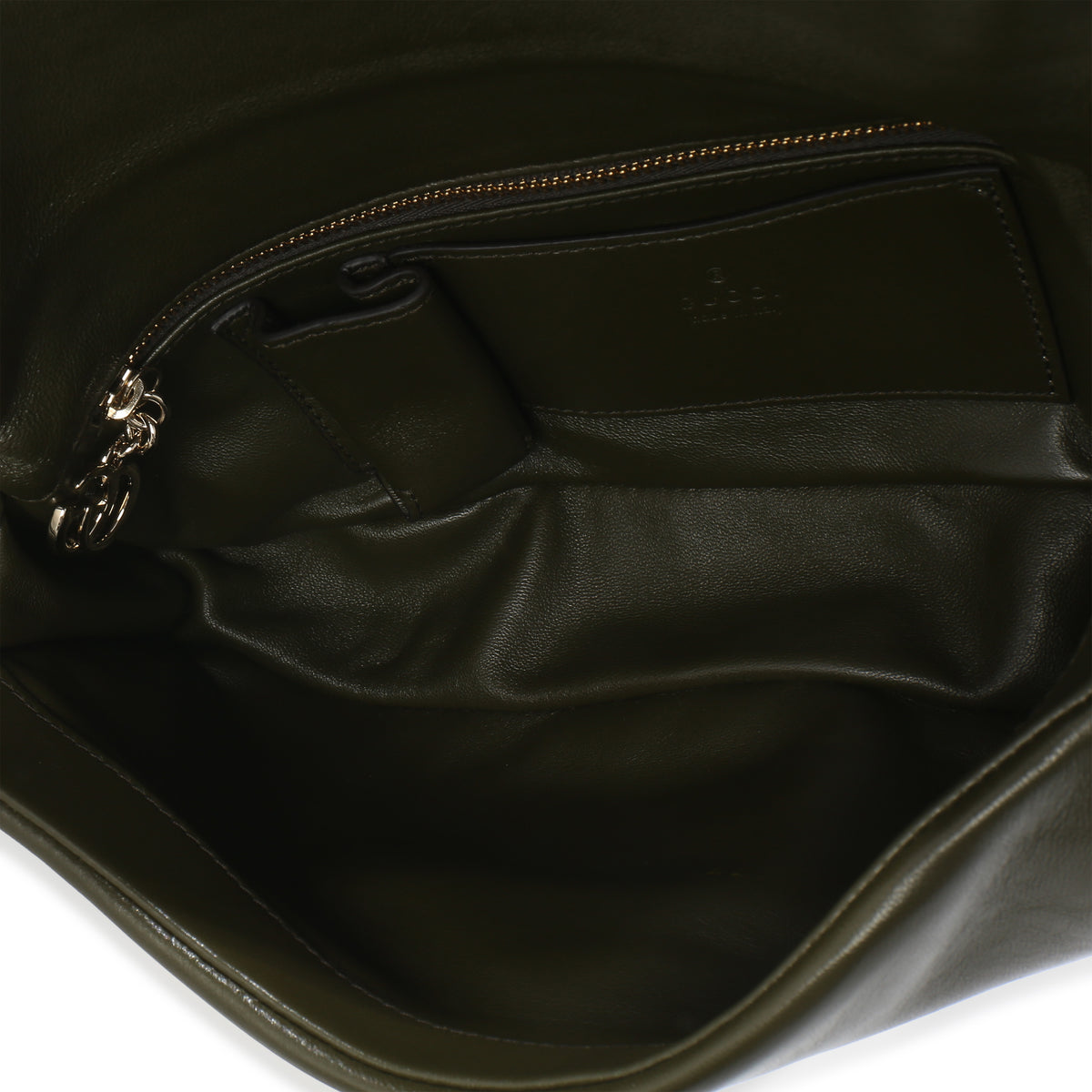 Gucci Green Lambskin GG Milano Small Top Handle Shoulder Bag Handbag 10