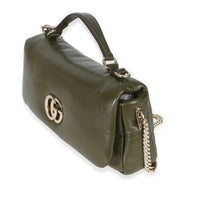 Gucci Green Lambskin GG Milano Small Top Handle Shoulder Bag Handbag 2