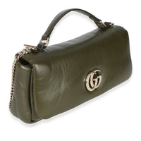 Gucci Green Lambskin GG Milano Small Top Handle Shoulder Bag Handbag 3