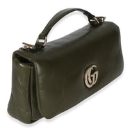 Gucci Green Lambskin GG Milano Small Top Handle Shoulder Bag Handbag 5