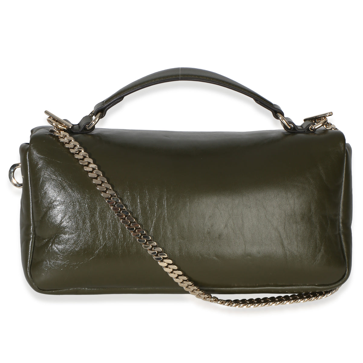 Gucci Green Lambskin GG Milano Small Top Handle Shoulder Bag Handbag 6