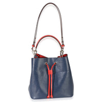 Louis Vuitton Navy Red Epi Neonoe MM Handbag 5