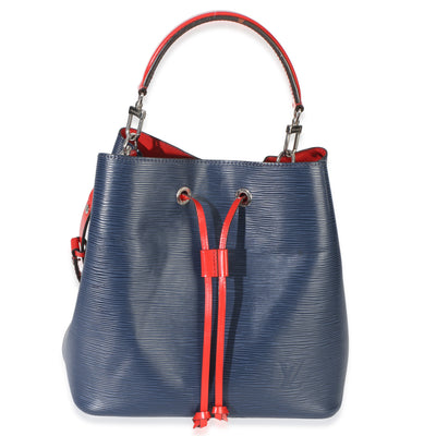 Louis Vuitton Navy Red Epi Neonoe MM Handbag fv