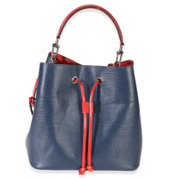 Louis Vuitton Navy Red Epi Neonoe MM Handbag fv