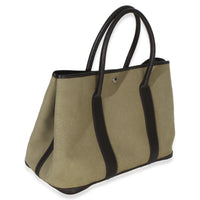 Hermès Khaki Marron Fonce Negonda Toile Garden Party 36 PHW Handbag 3