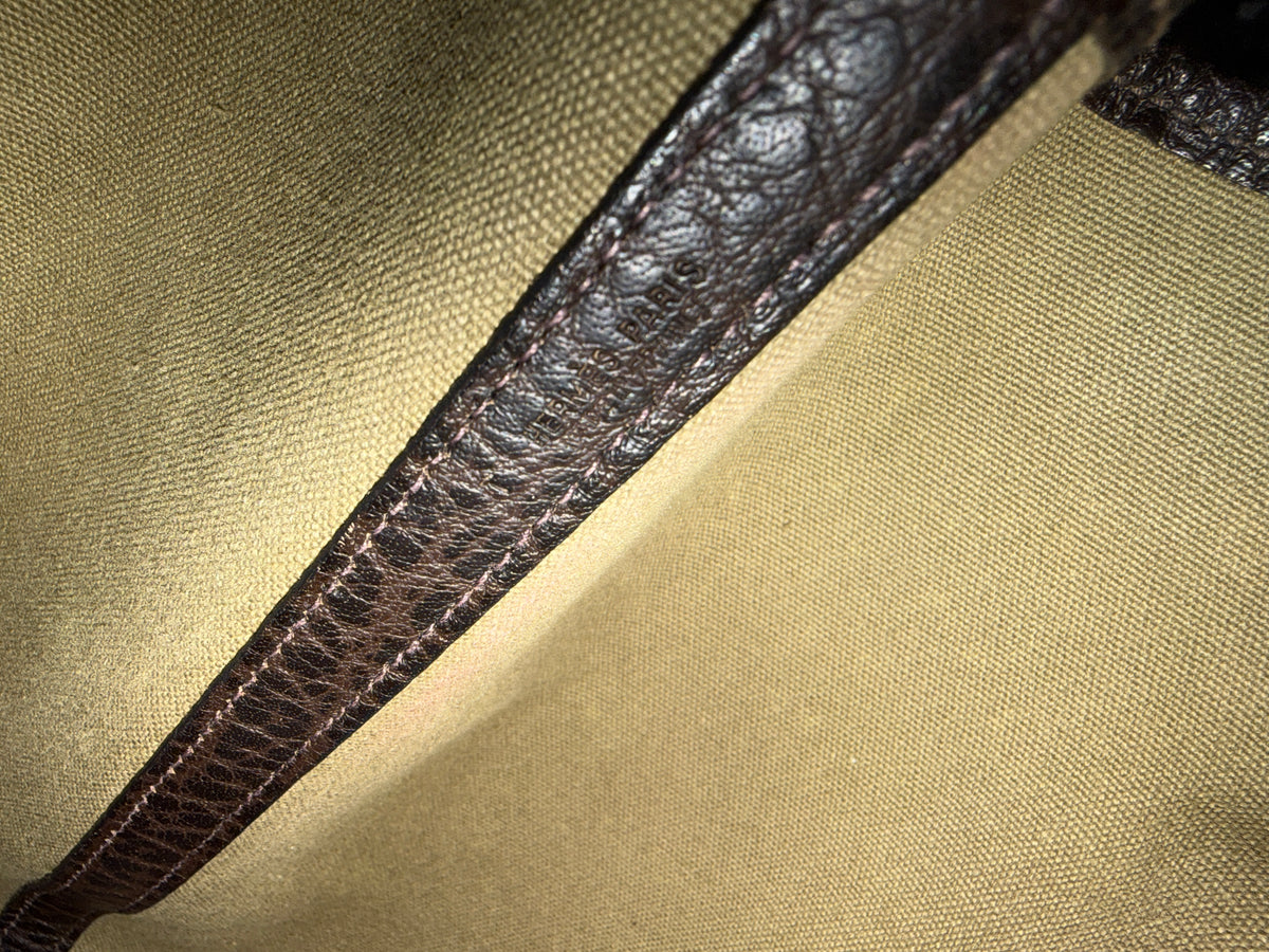 Hermès Khaki Marron Fonce Negonda Toile Garden Party 36 PHW Handbag ad3