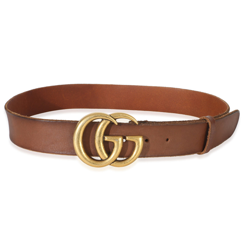 Gucci Brown Calfskin Leather GG Marmont Belt 85/34 id