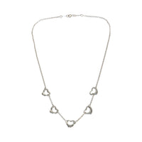 Tiffany & Co. Sterling Silver  Elsa Peretti Open Heart Necklace bv