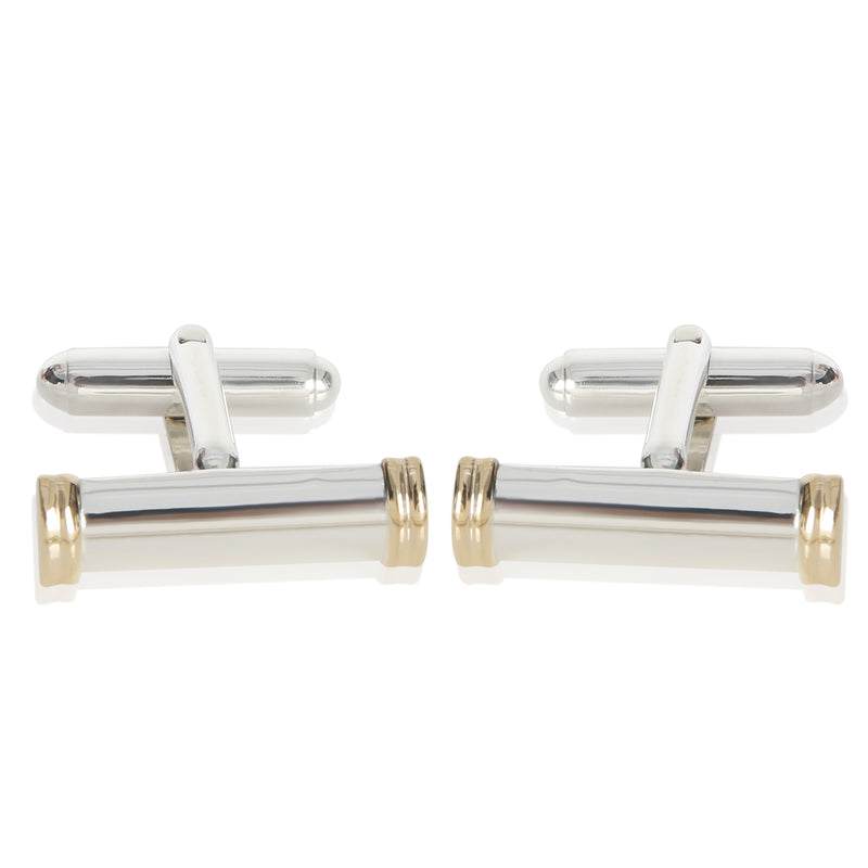 Tiffany & Co. Yellow Gold & Sterling Silver  Bar Cufflinks fv
