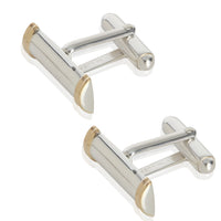 Tiffany & Co. Yellow Gold & Sterling Silver  Bar Cufflinks sv