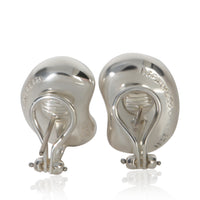 Tiffany & Co. Sterling Silver  Vintage Elsa Peretti Bean Earrings pv